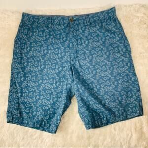 Banana Republic Blue Floral Print Shorts Sz 36